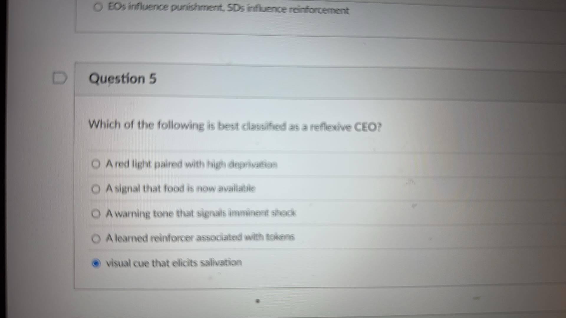 answer O EOs influence punishment, SDs
