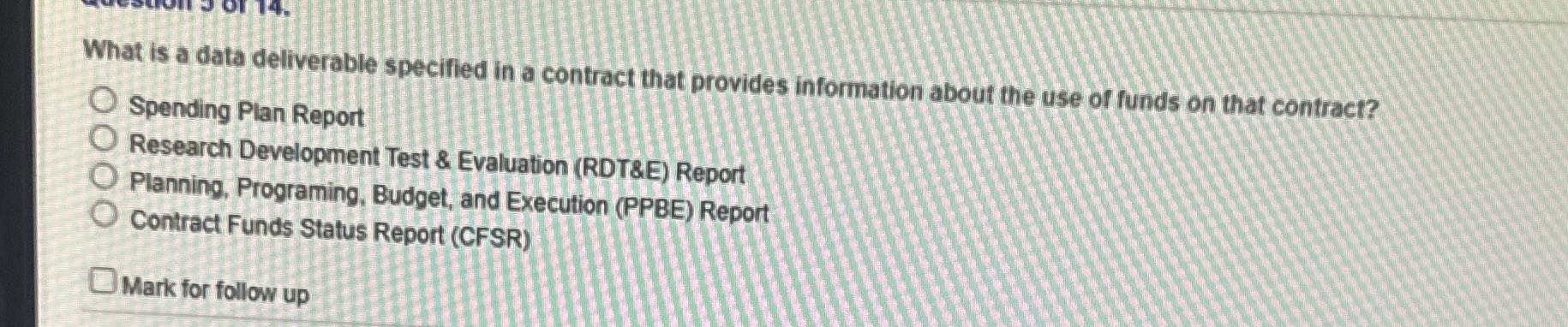 What is a data deliverable specified in a