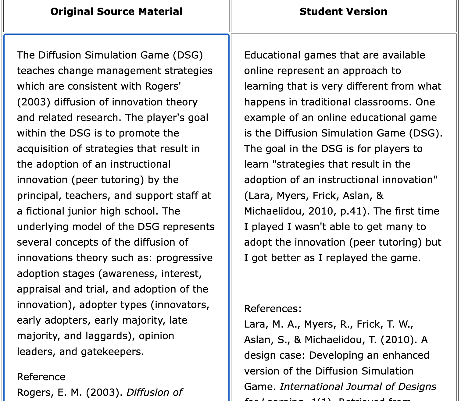 Original Source Material Student Version The