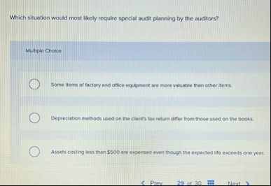 Which situation would most likely require special