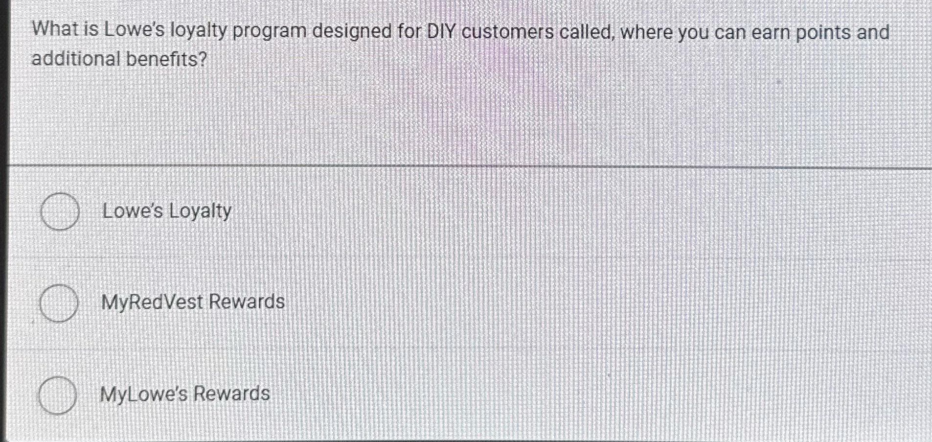 What is Lowe's loyalty program designed for