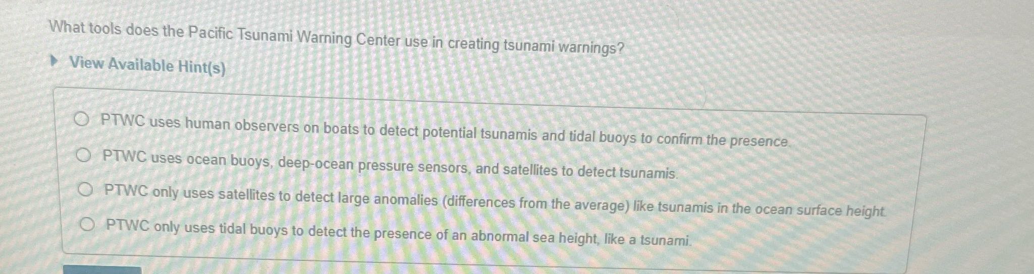 ? What tools does the Pacific Tsunami Warning