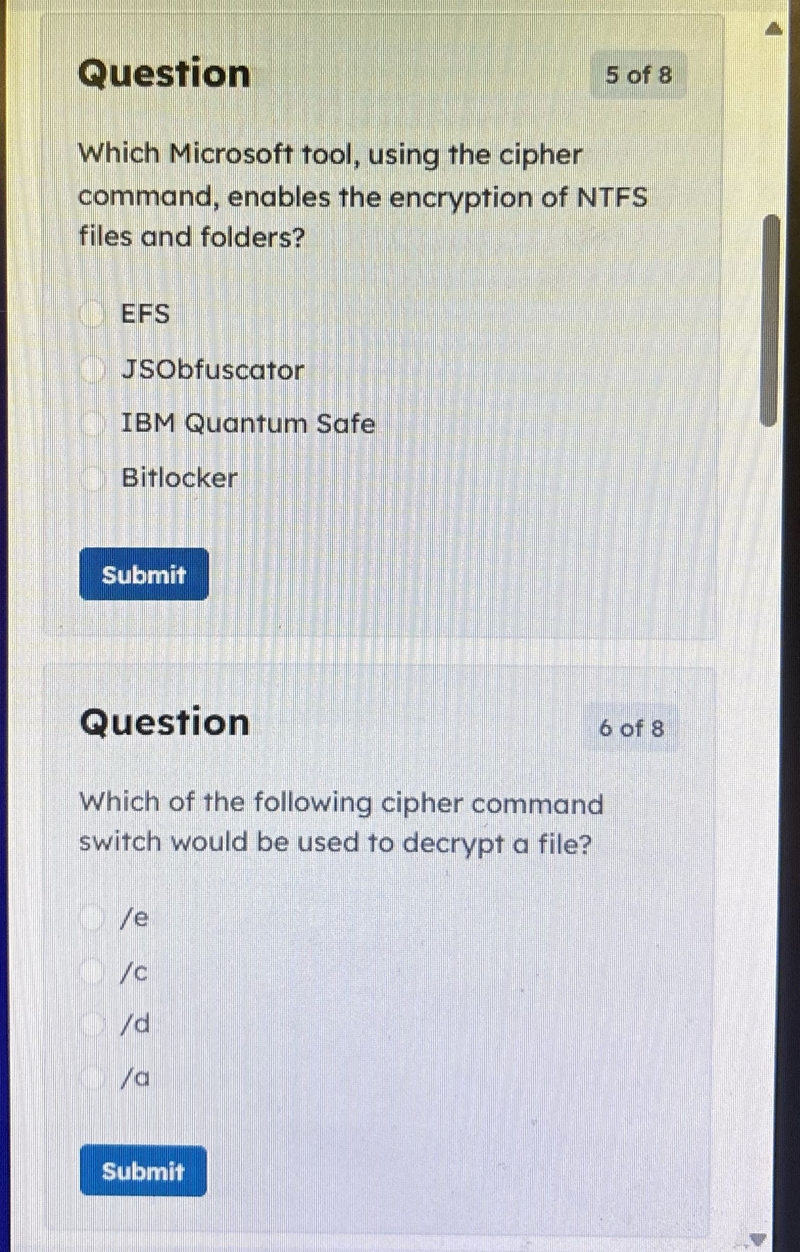 Question 5 of 8 Which Microsoft tool, using the