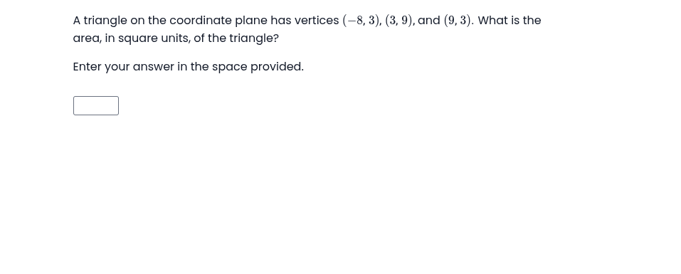 answer A triangle on the coordinate plane has