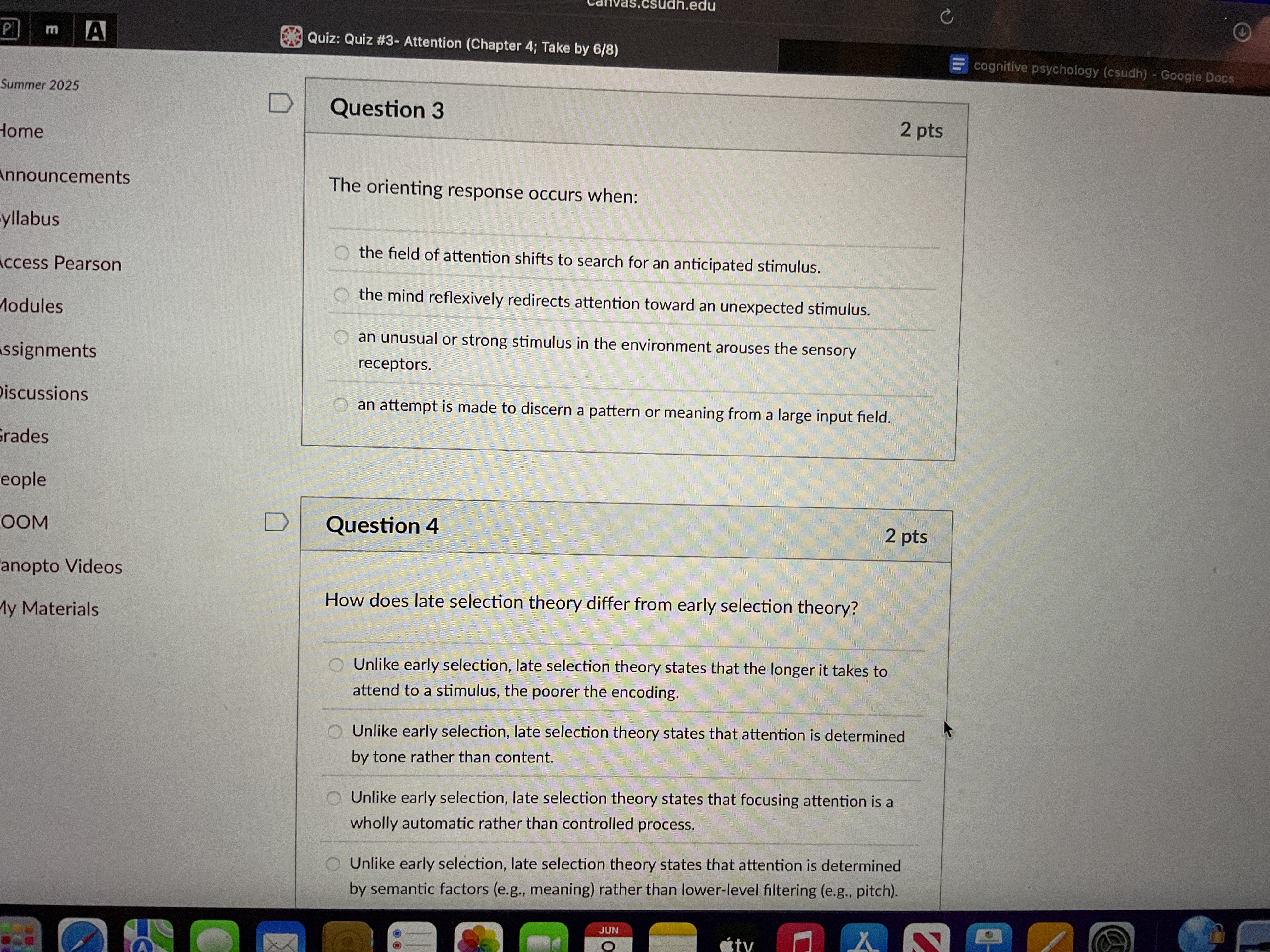 answer sudh.edu C m A Quiz: Quiz #3- Attention