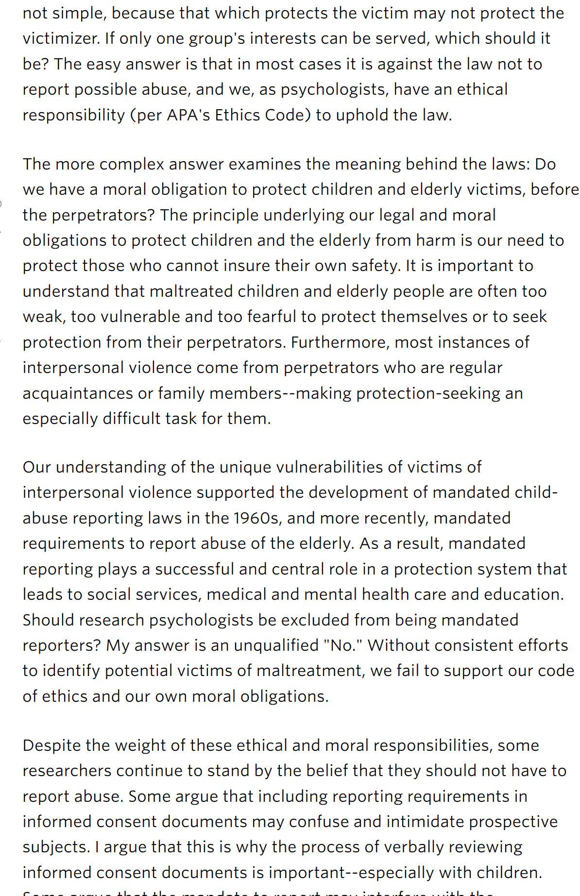 this article is for the Yes on researcher