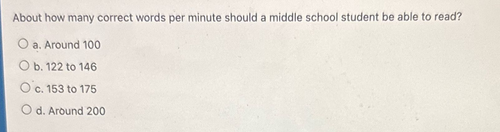About how many correct words per minute should a