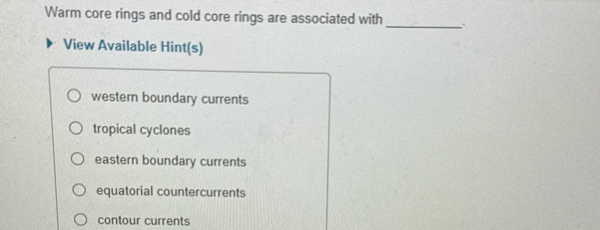 ? Warm core rings and cold core rings are