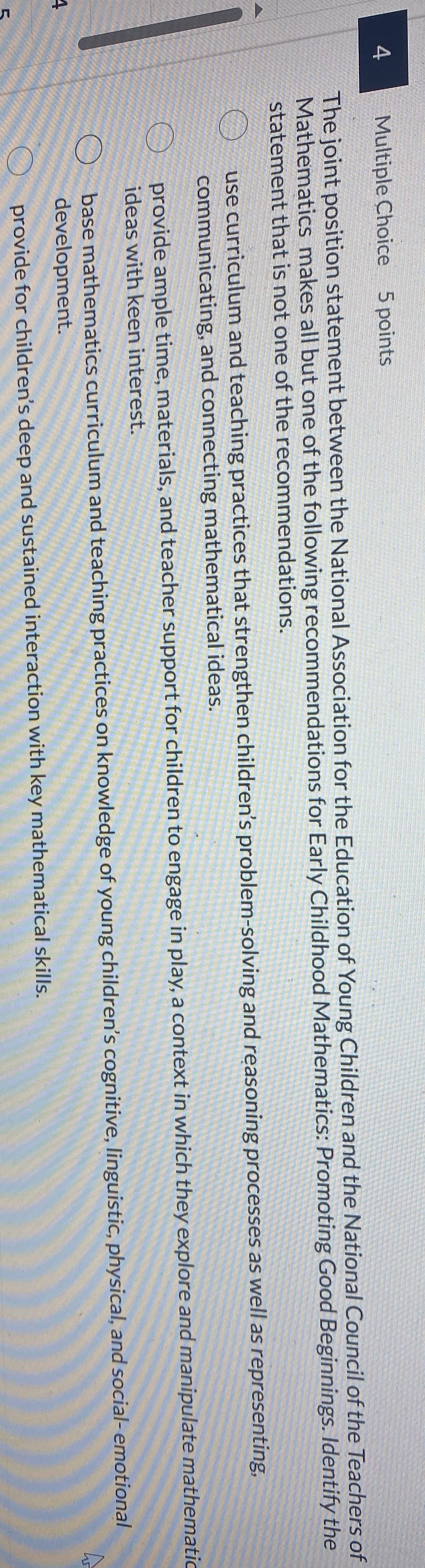 Need answers Multiple Choice 5 points The joint