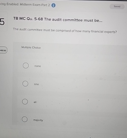 ring Enabled: Midterm Exam - Part 2 TB MC Qu . 5