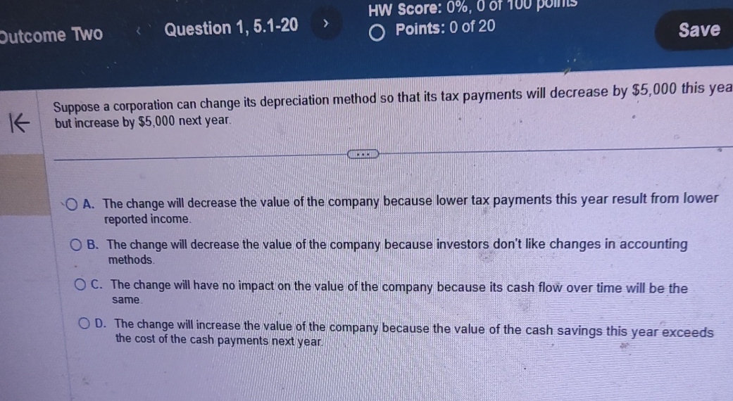 Dutcome Two Question 1 , 5 . 1 - 2 0 HW Score: 0