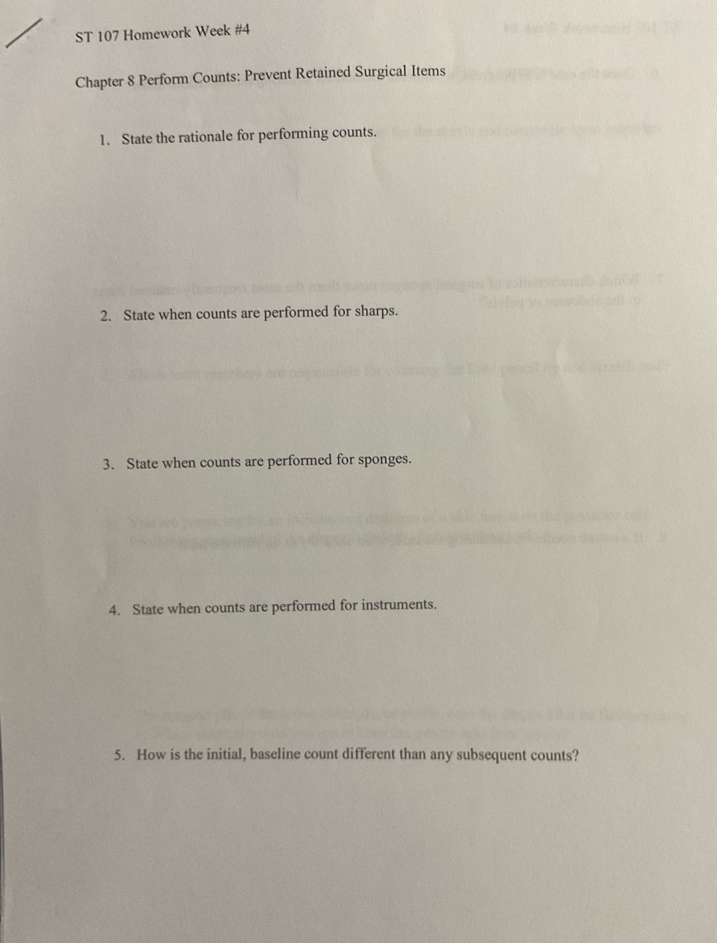 ST 107 Homework Week #4 Chapter 8 Perform Counts: