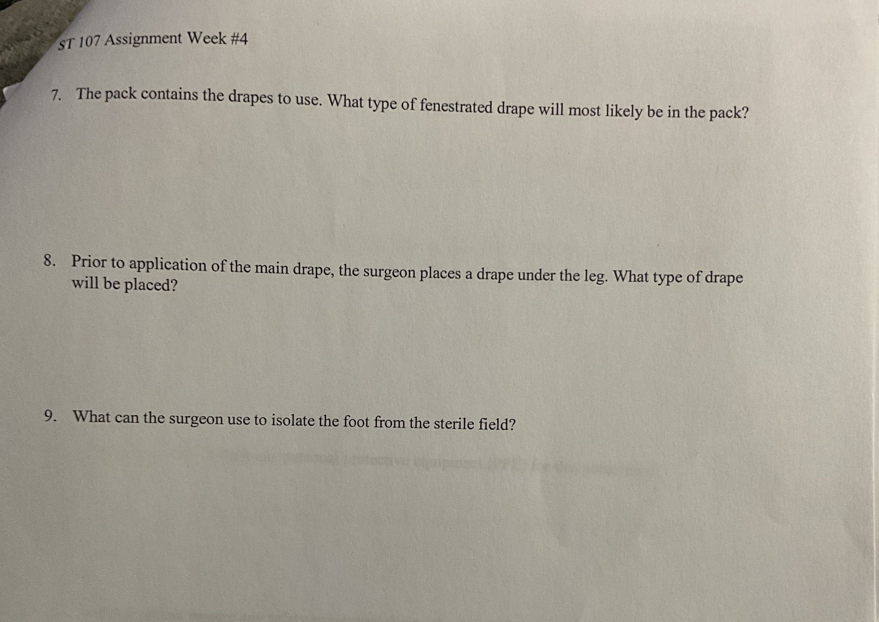 ST 107 Assignment Week #4 7. The pack contains