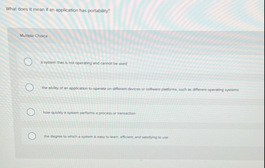 What does it mean if an application has