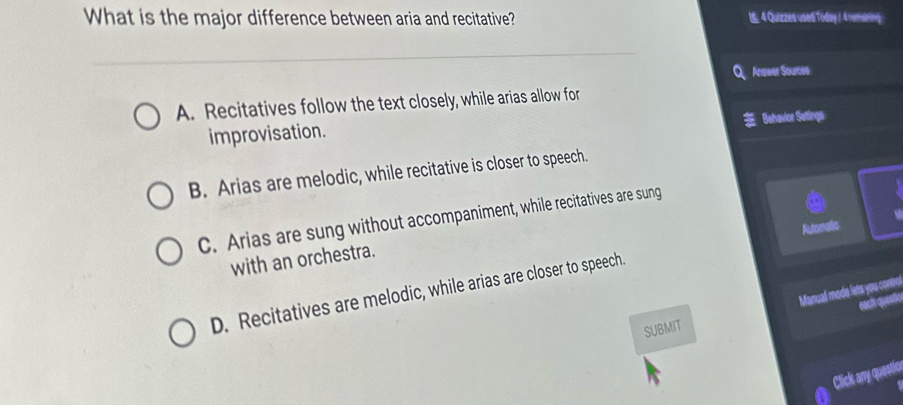 What is the major difference between aria and