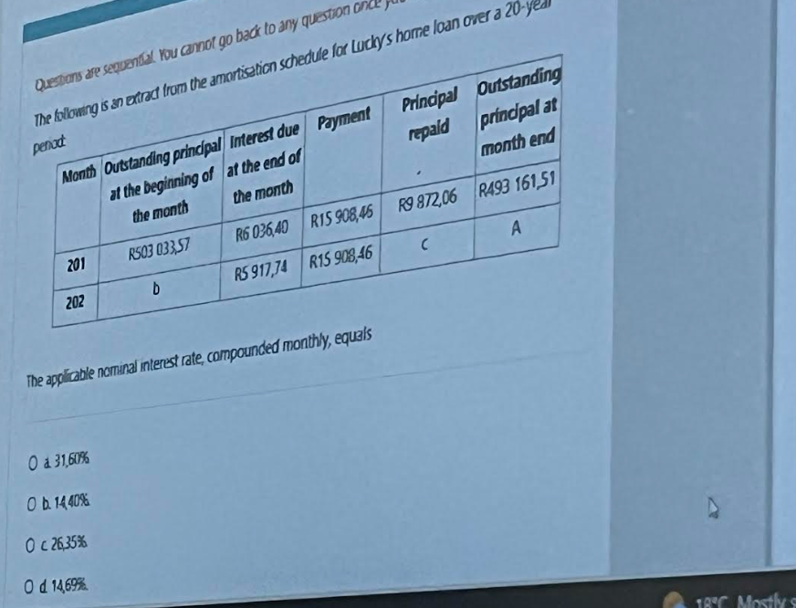 answer question Questions are sequential You