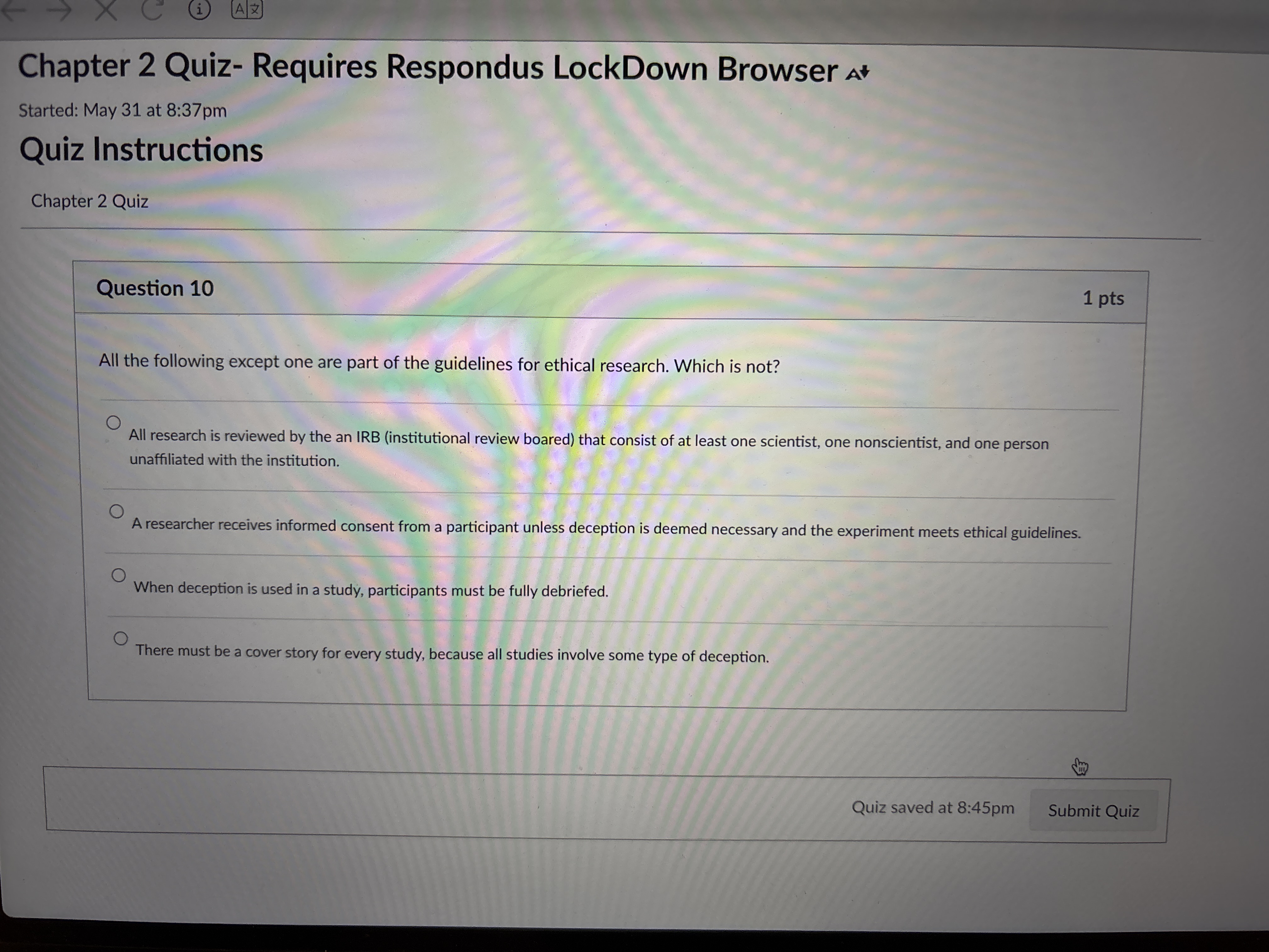 answer i AZ Chapter 2 Quiz- Requires Respondus