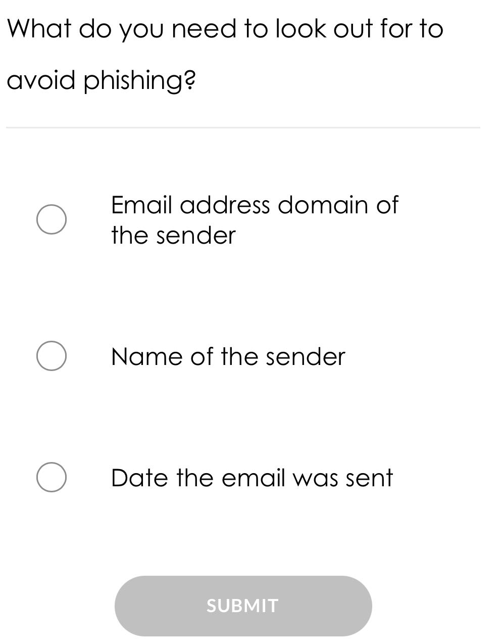 What do you need To look out for To avoid