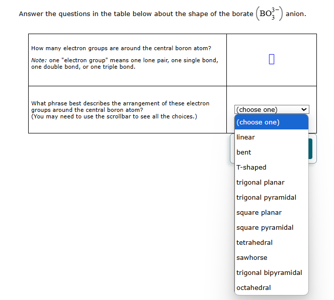 solve Answer the questions in the table below
