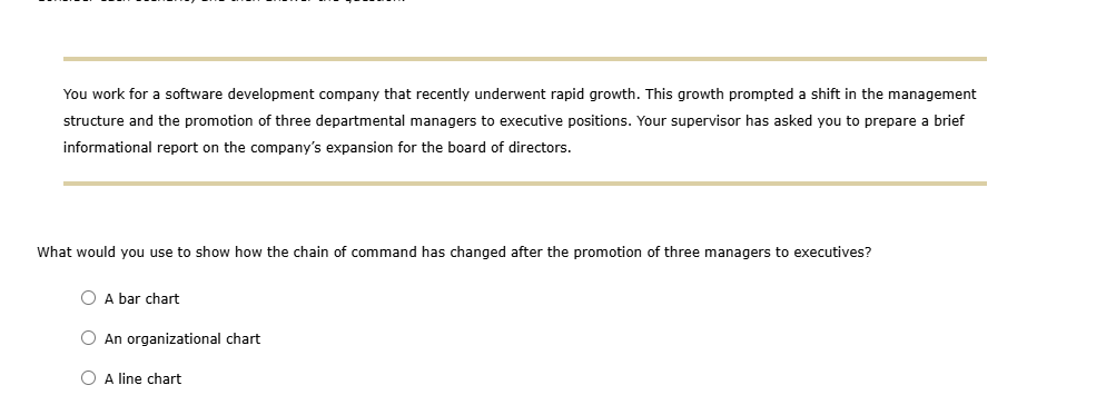 solve You work for a software development company