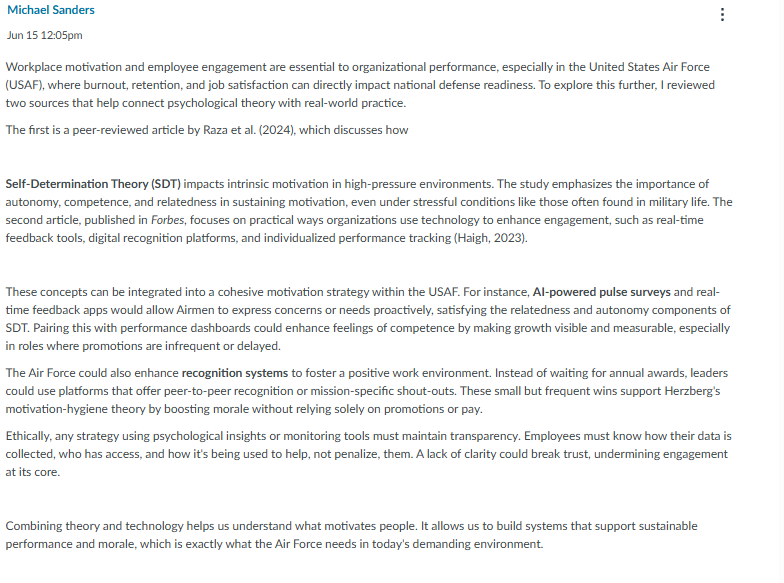 Please respond to this discussion post and answer