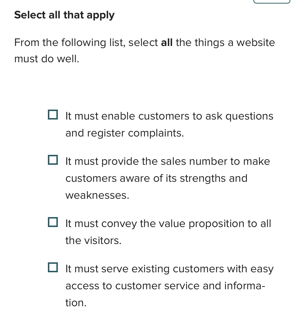 Select all that apply From the following list,