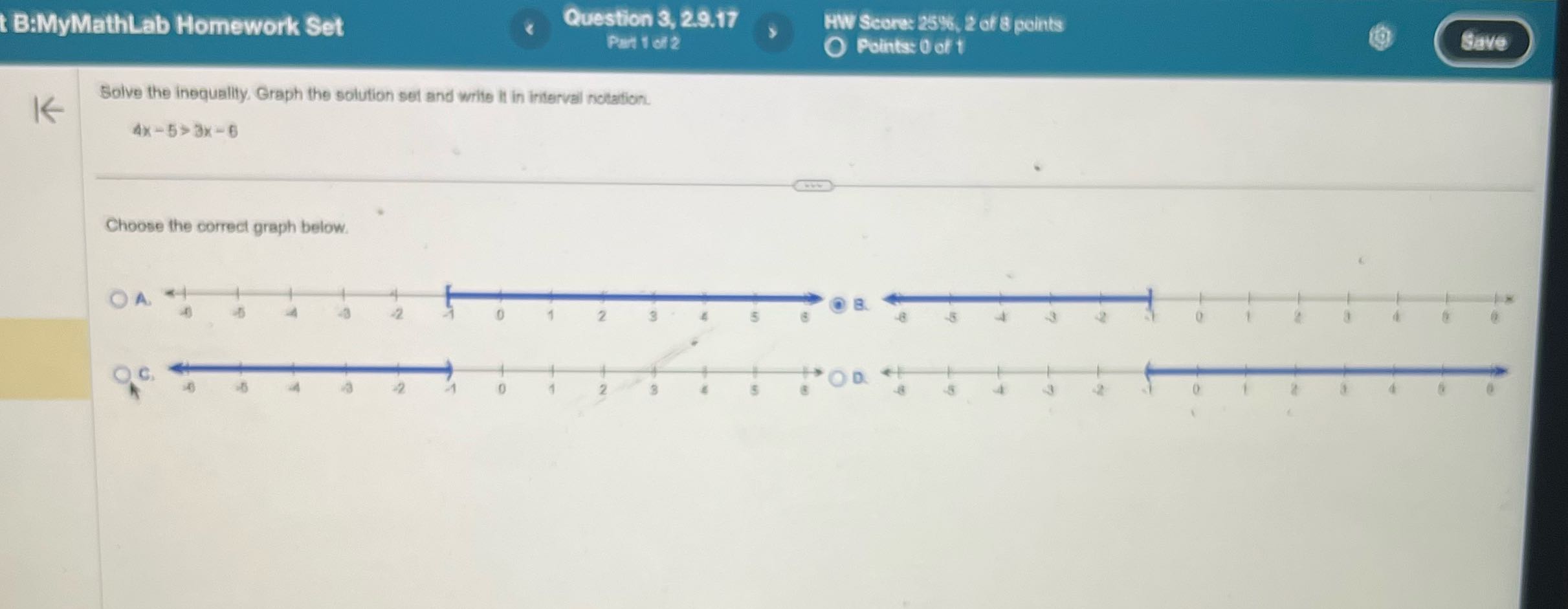 B:MyMathLab Homework Set Question 3, 2.9.17 HW