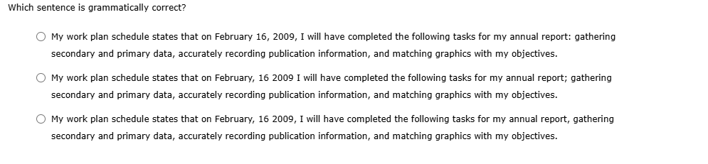 solve Which sentence is grammatically correct? ()