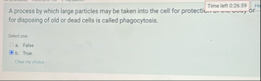Time left 0 : 2 6 : 5 9 A process by which large