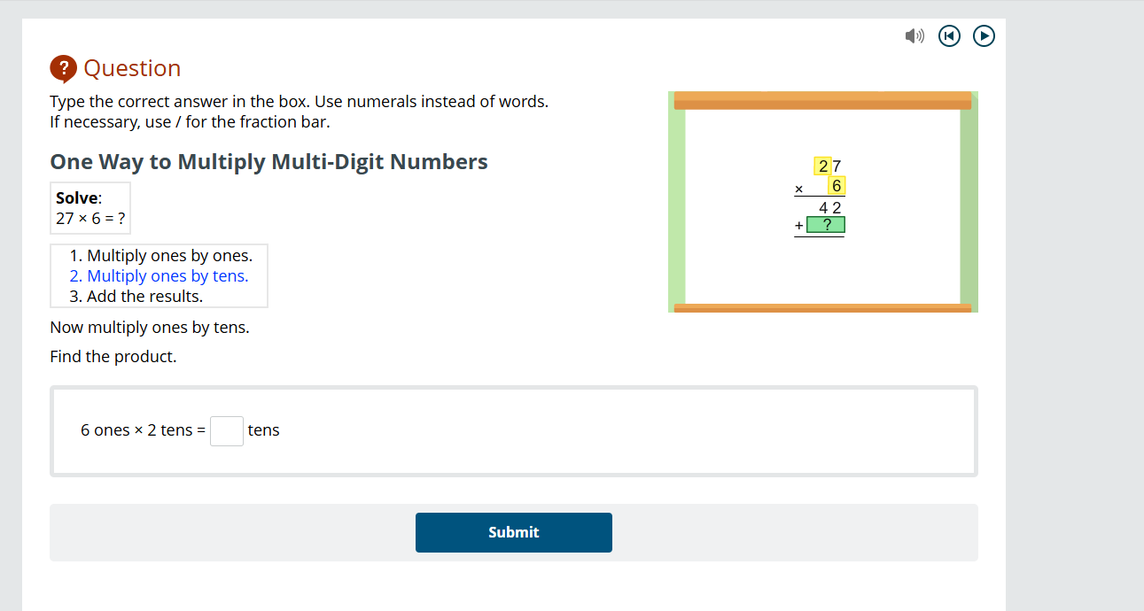 answer @ Question Type the correct answer in the