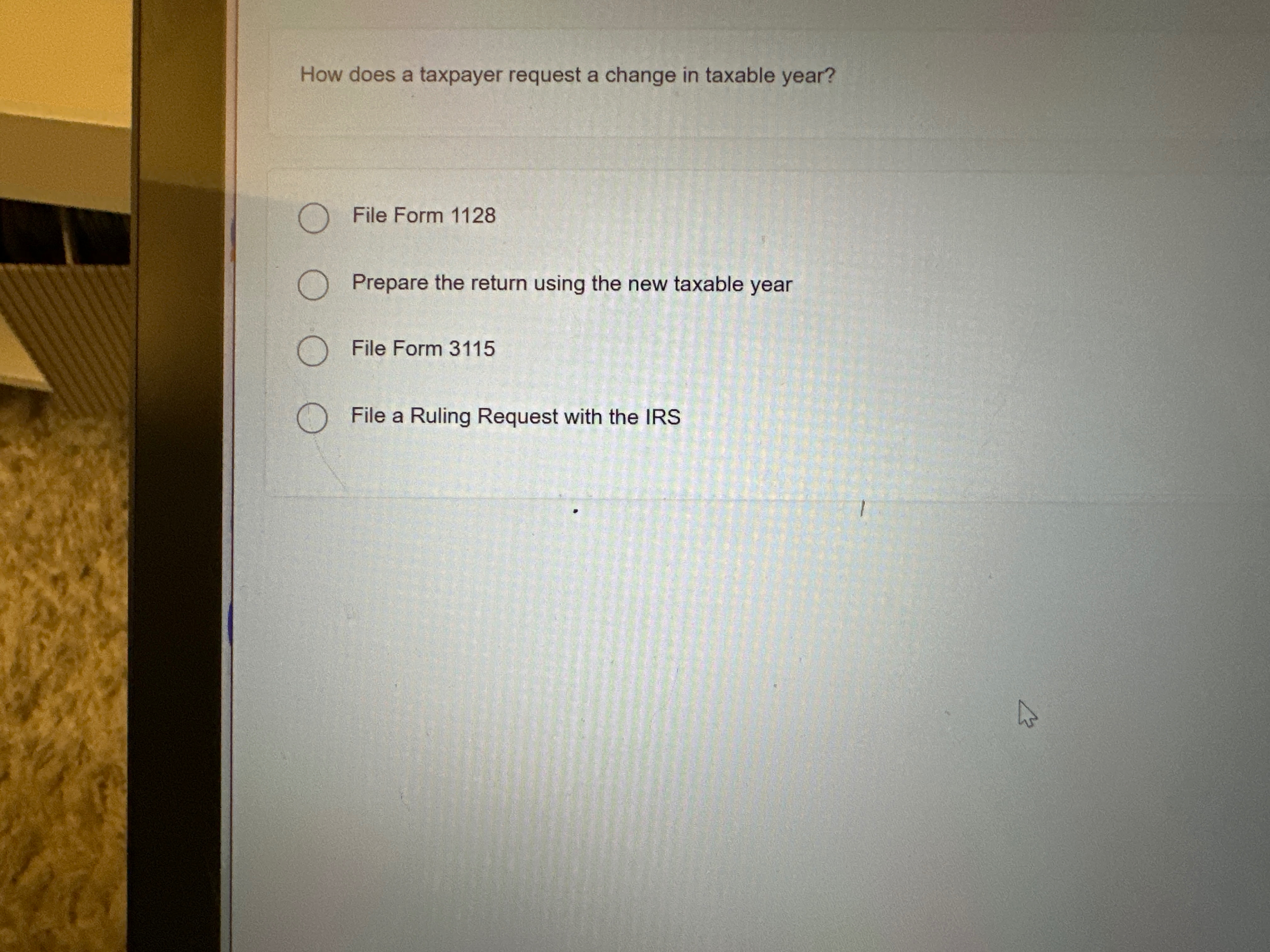 How does a taxpayer request a change in taxable