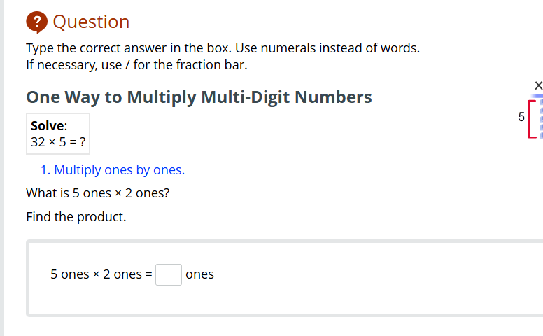 answrr @ Question Type the correct answer in the