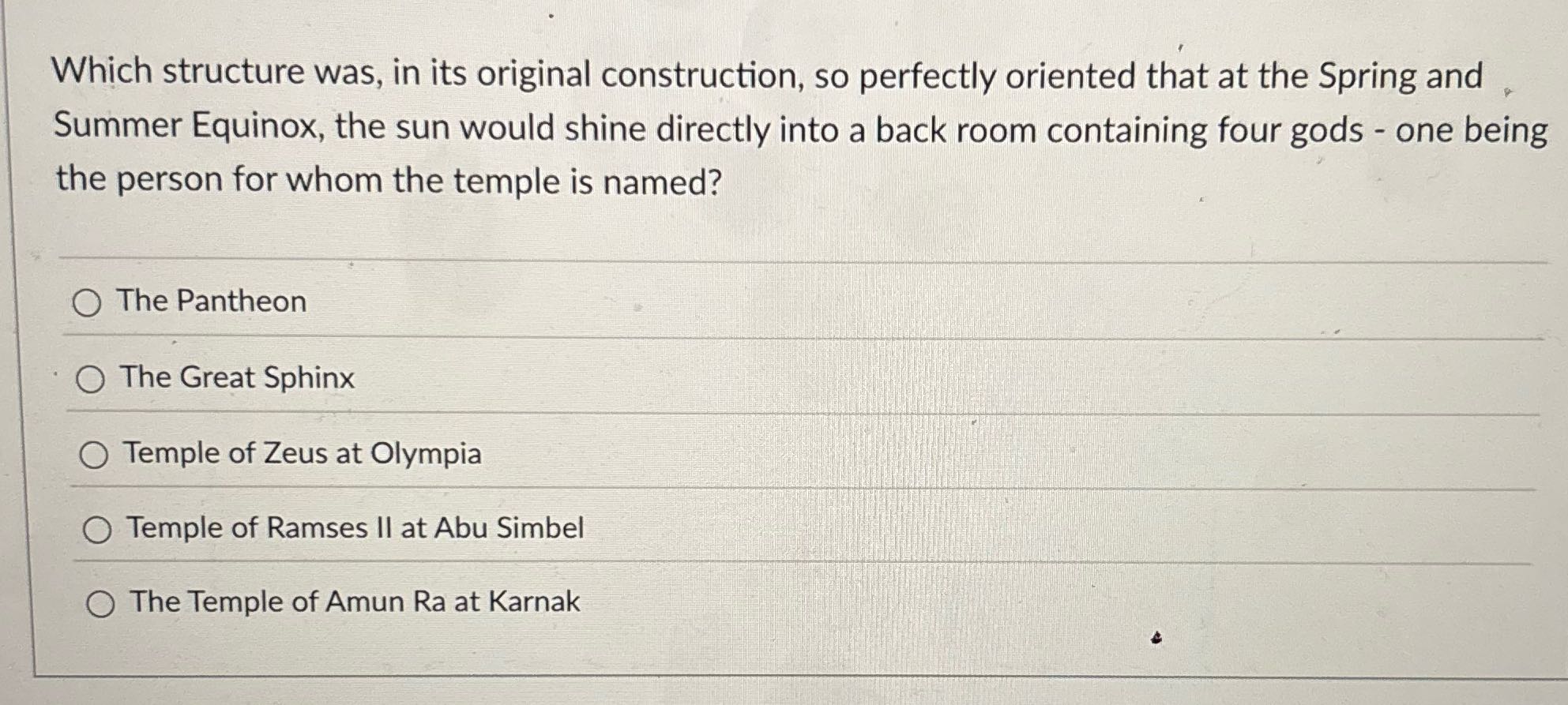 Which structure was, in its original