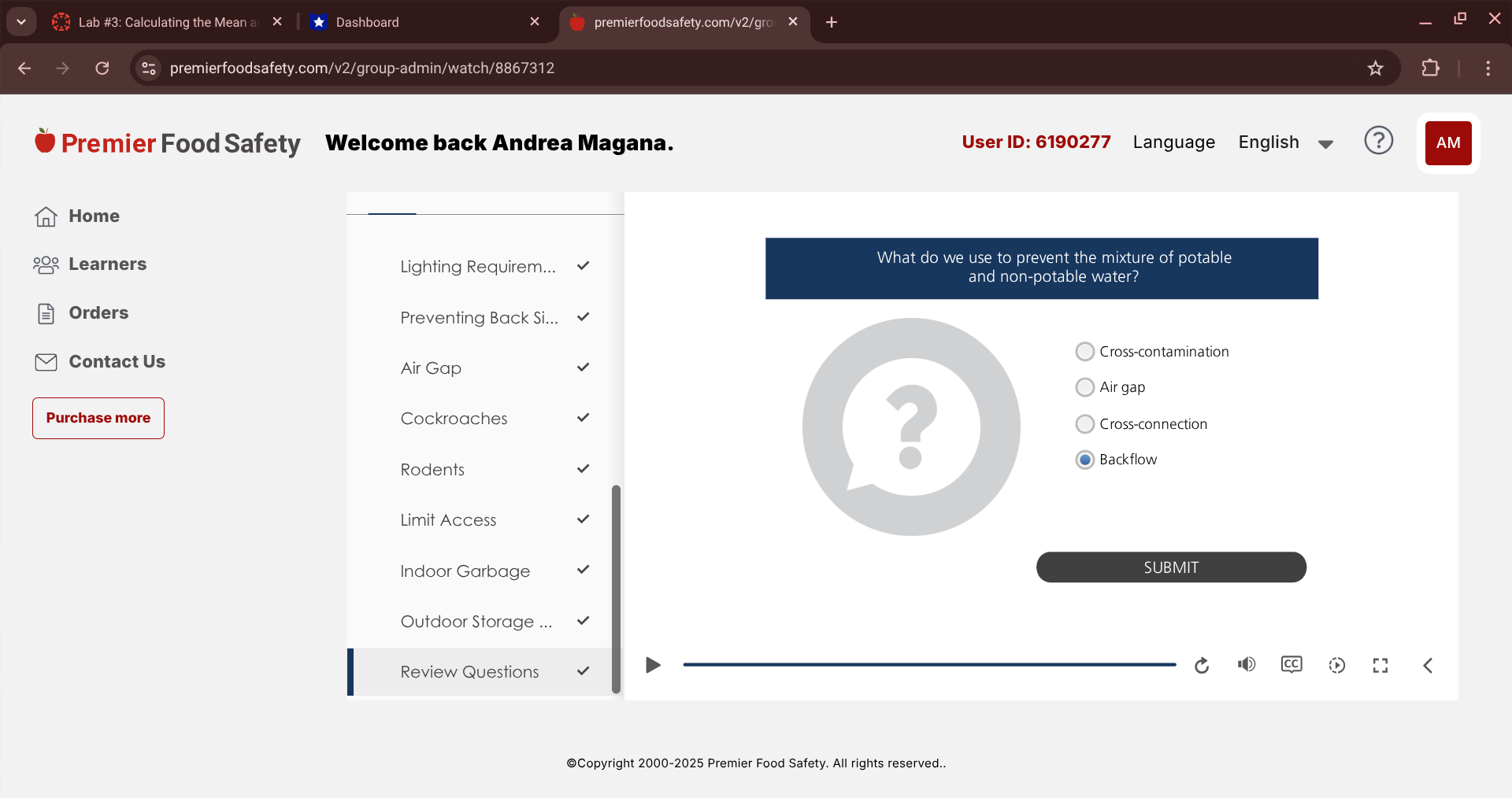answer Lab #3: Calculating the Mean a X Dashboard