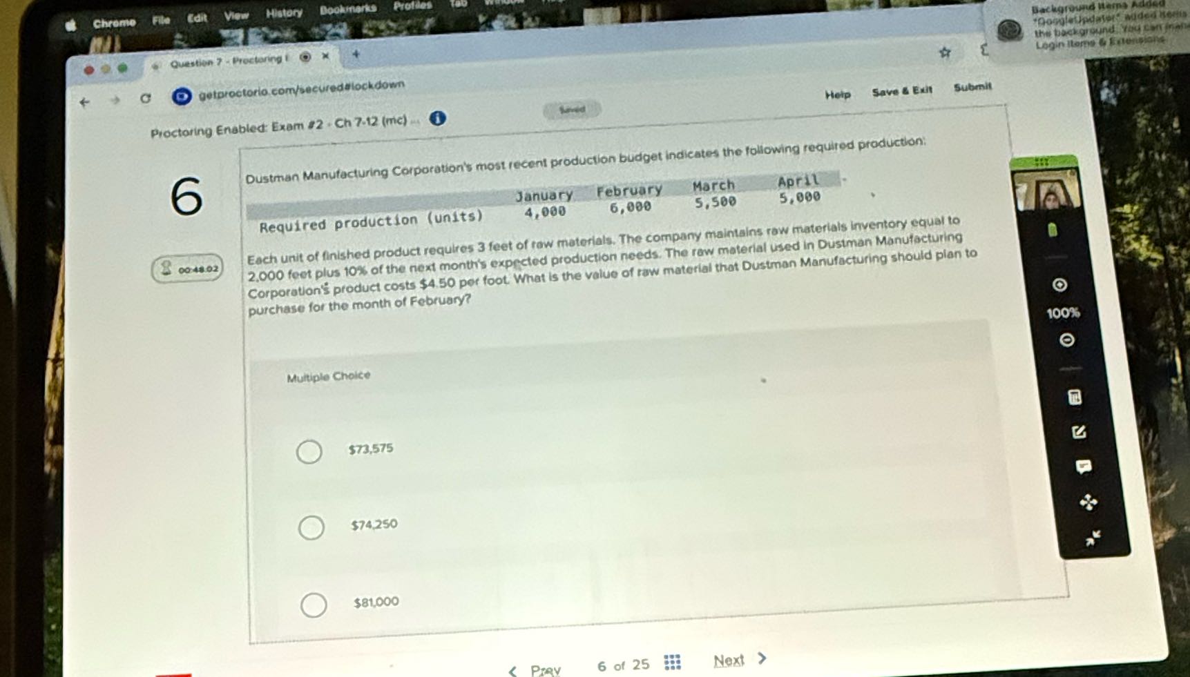 Chrome Edit Bookmarks Question 7 - Proctor