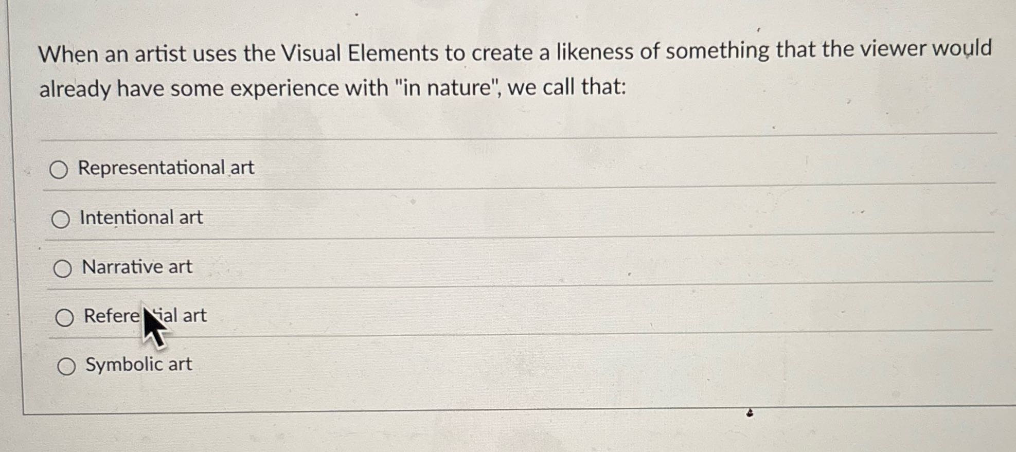 When an artist uses the Visual Elements to create