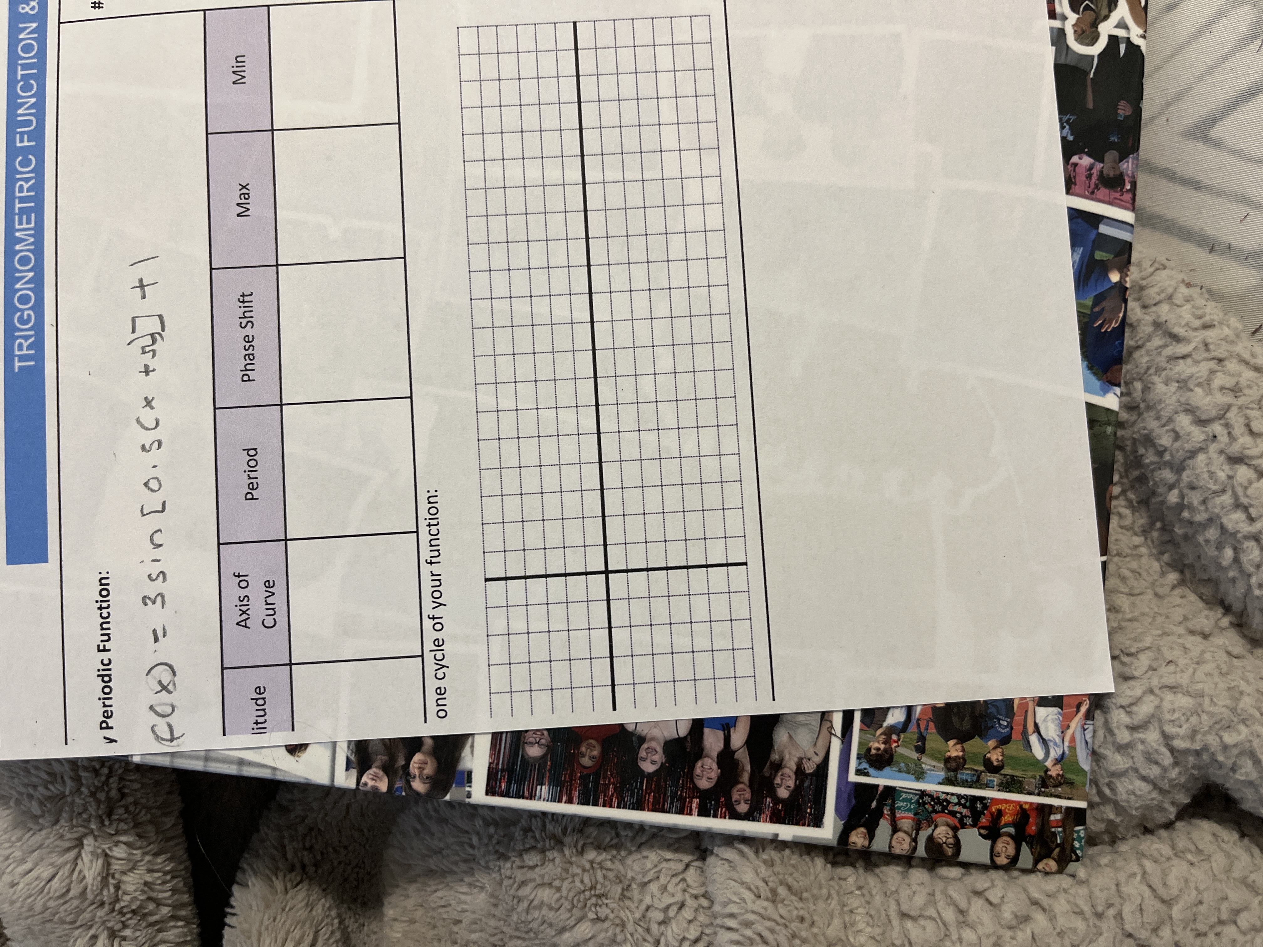 Do this TRIGONOMETRIC FUNCTION & y Periodic