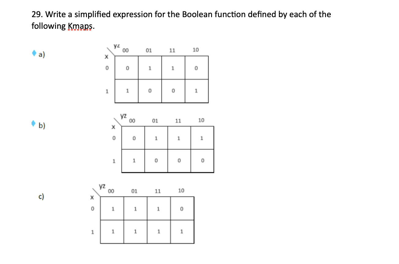 help with these questions 29. Write a simplified