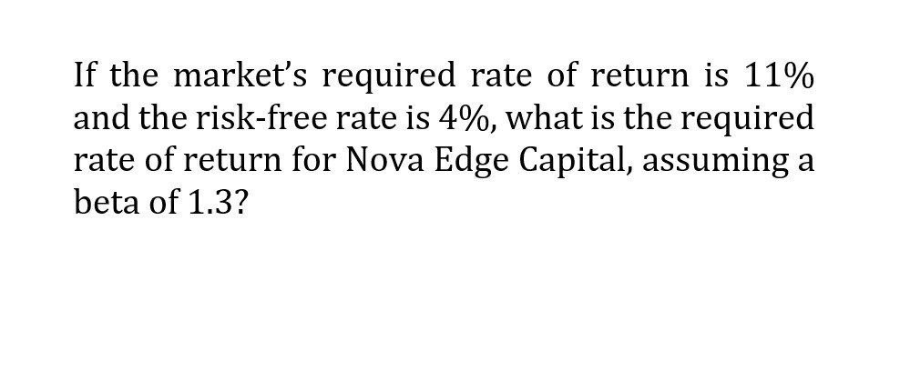 Please explain the solution to this financial