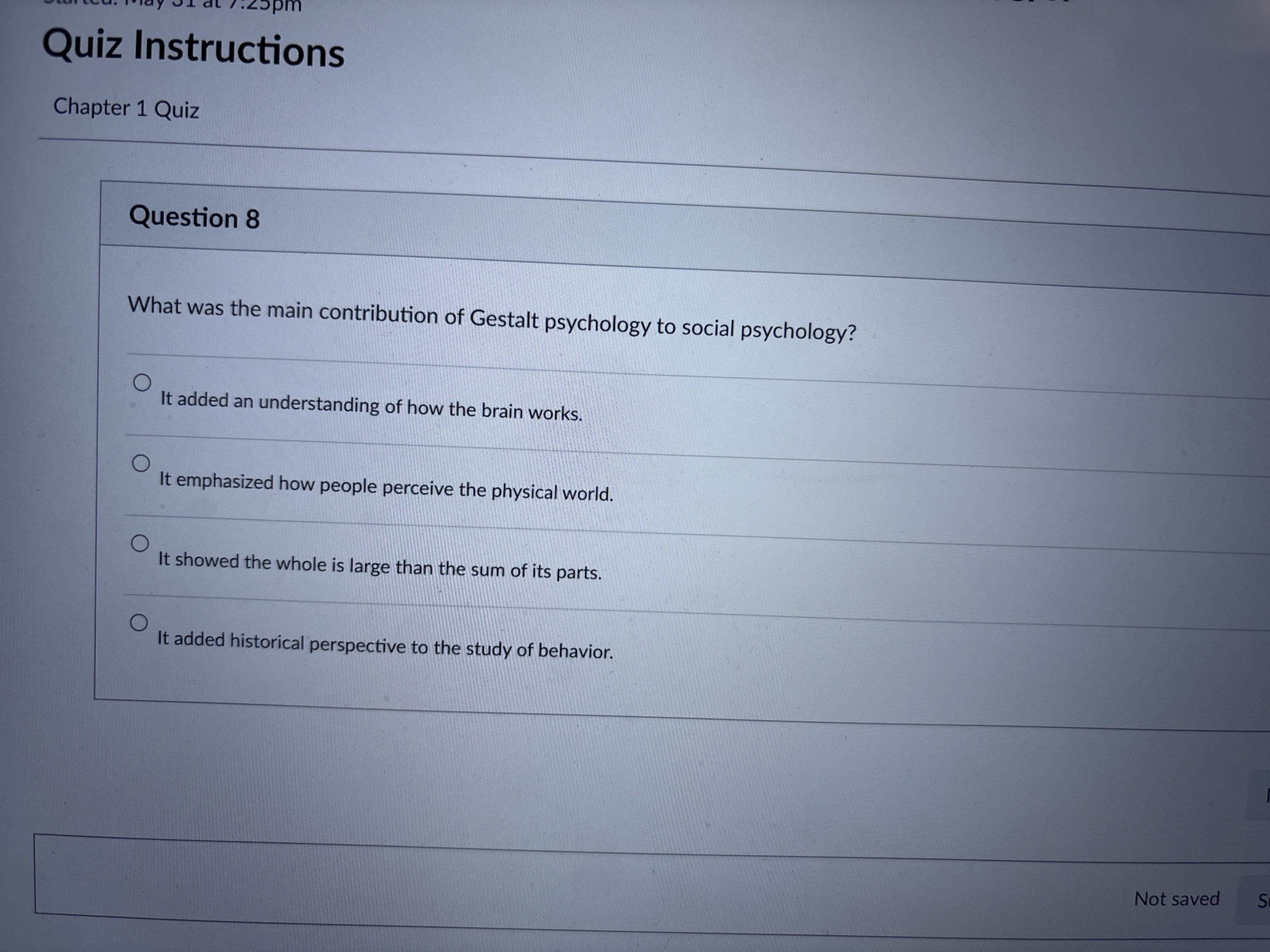 answer Quiz Instructions Chapter 1 Quiz Question