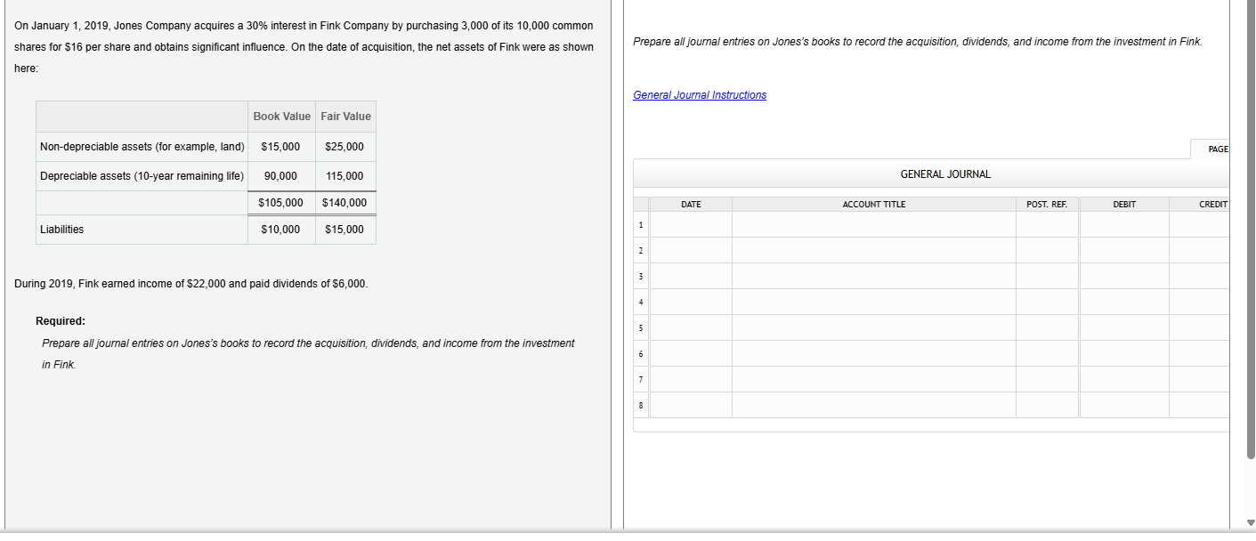 On January 1 , 2 0 1 9 , Jones Company acquires a