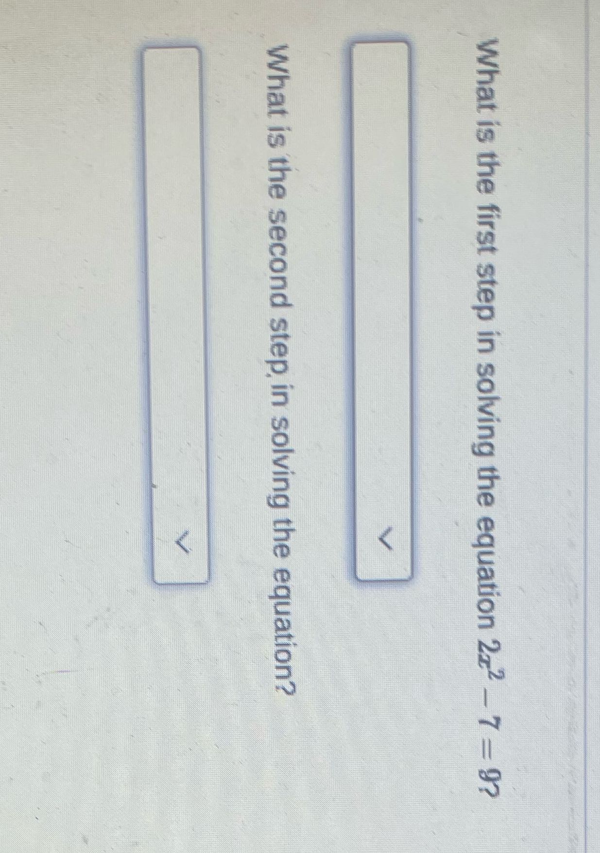 What is the first step in solving the equation