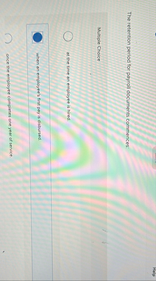 Help The retention period for payroll documents