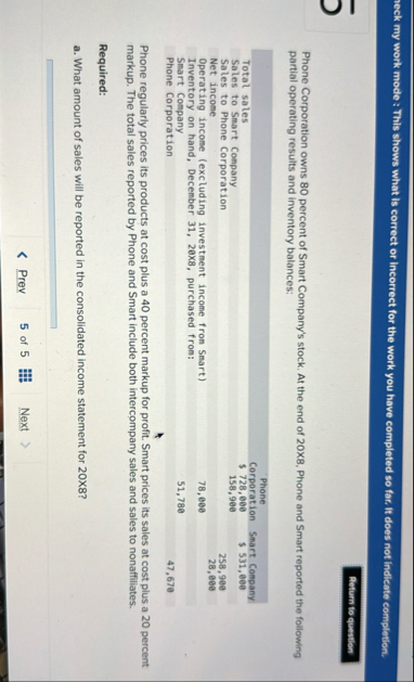 reck my work mode : This shows what is correct or