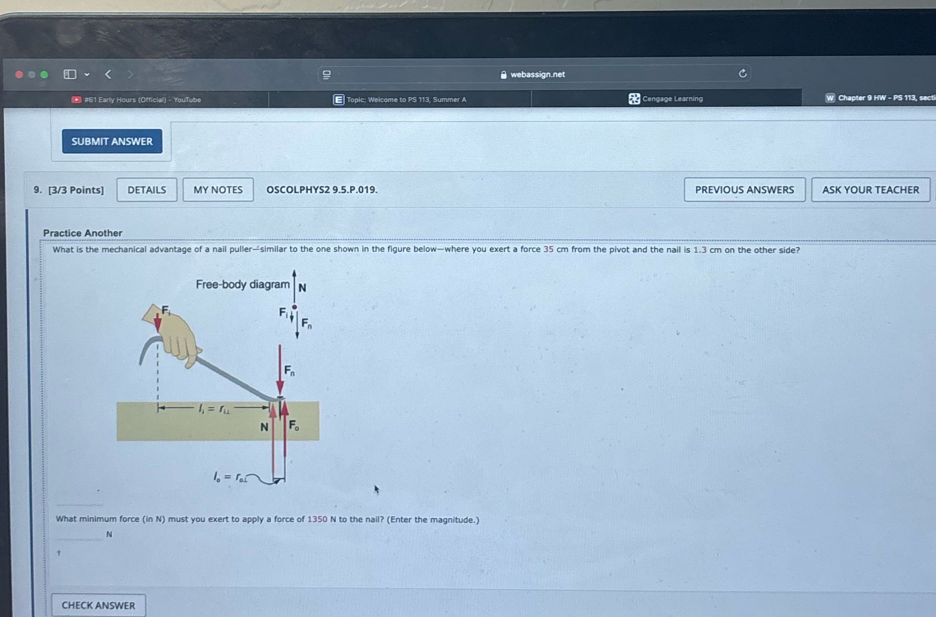 < webassign.net C C #61 Early Hours (Official) -