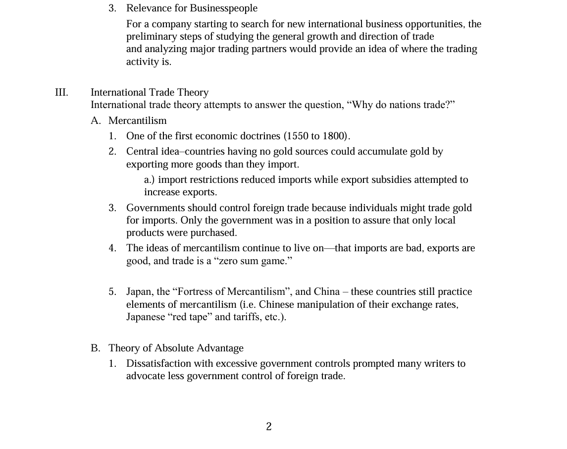 I. Chapter 2 Lecture Outline The Opening Section