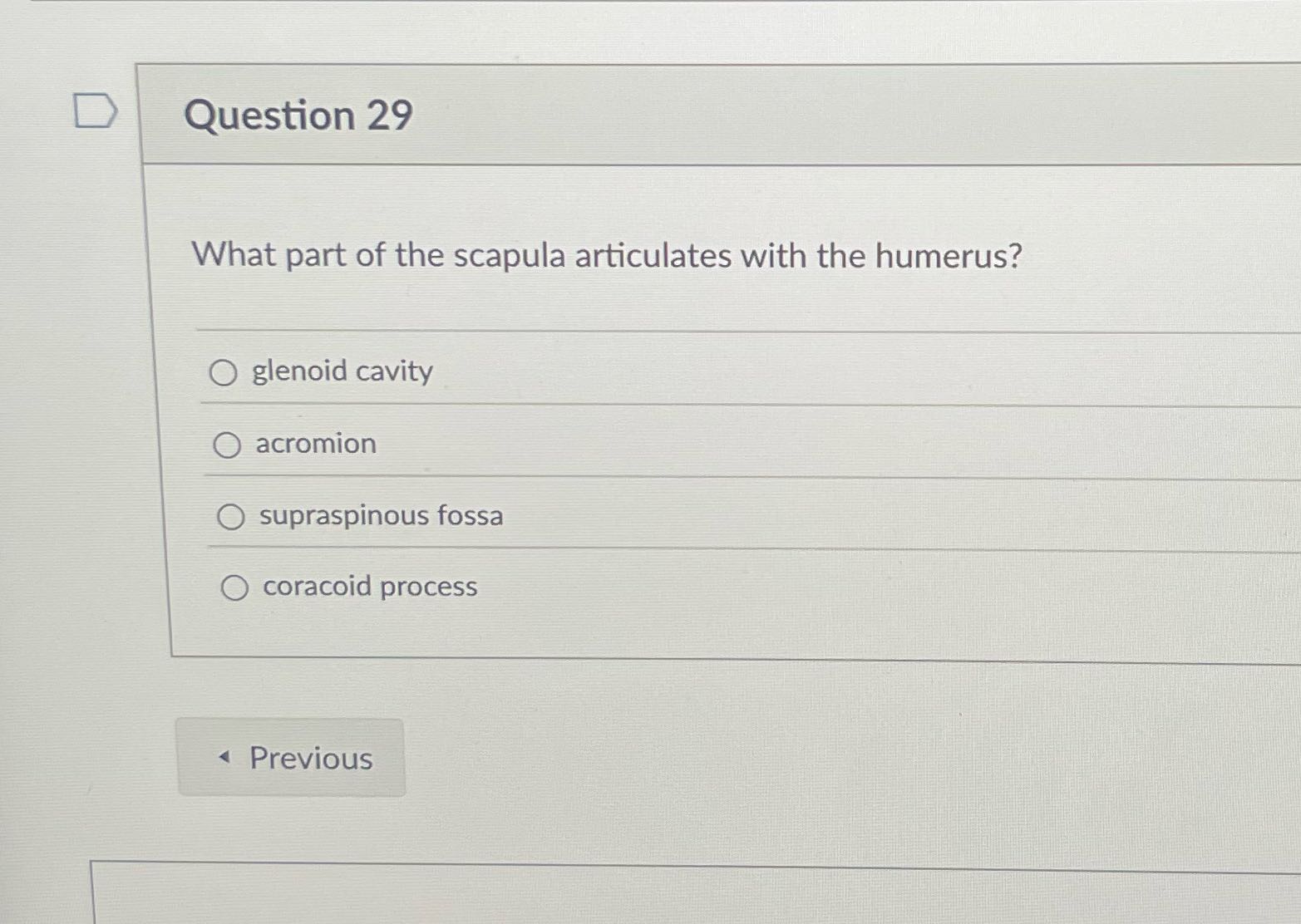 What is the correct answer D Question 29 What