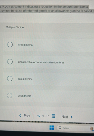 SUA, a document indicating a reduction in the