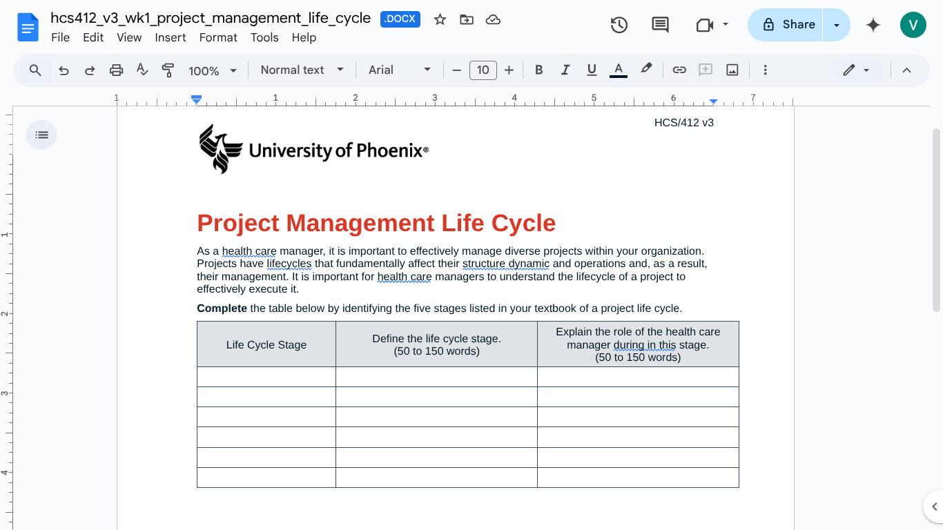 hcs412_v3_wk1_project_management_life_cycle DOCX