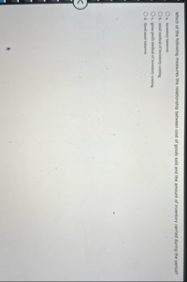 Which of the following measures the relationship